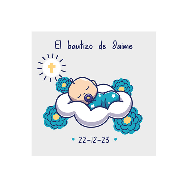 Bautizo azul.