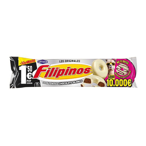 Filipinos Blancos 93 g + 35 g (12 ud) Artiach 1.50€