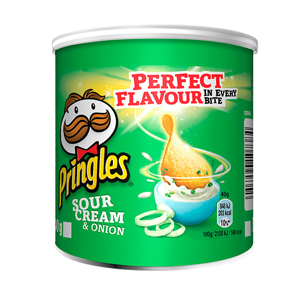 Pringles sour cream & onion 40 g (12 ud)
