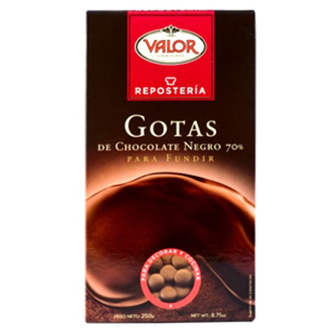 Gotas Choco Negro 70% 250grx12u Valor