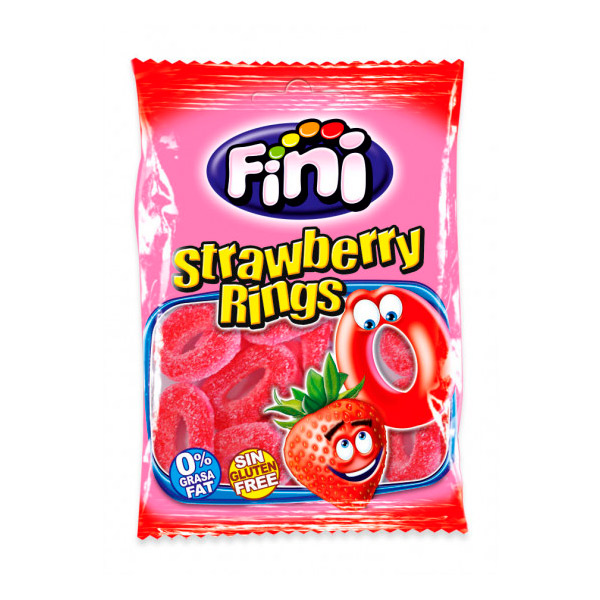 Aros fresa pica 90 g (12 ud) Fini