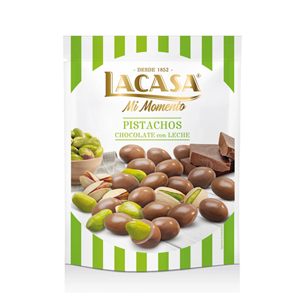 Pistacho Chocolate Leche 100 g (9 ud) Lacasa