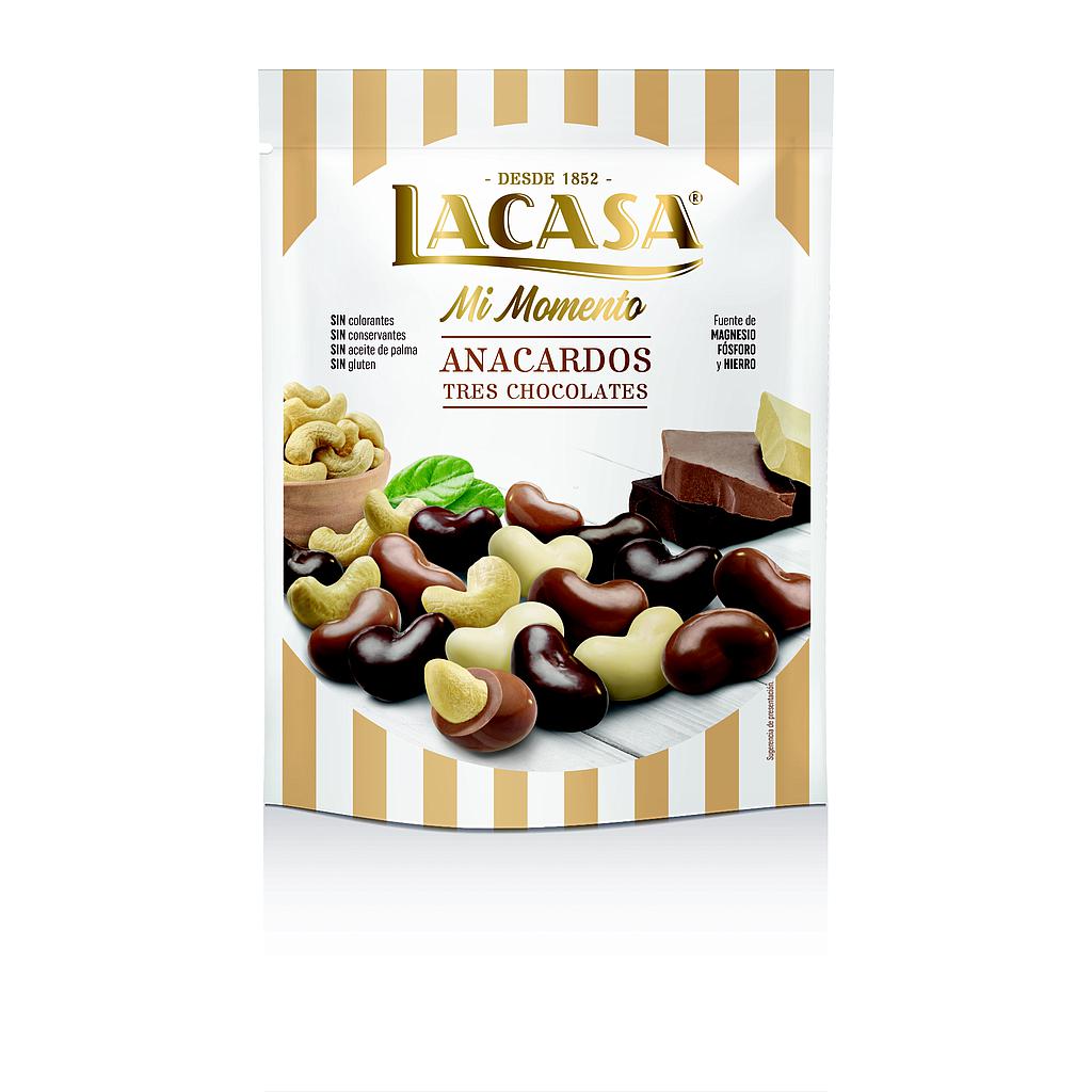 Anacardos Tres Chocolates Doypack 115gx9u Lacasa