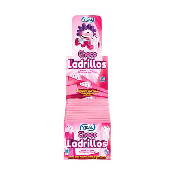 Chocoladrillazos fresa 75 ud Vidal