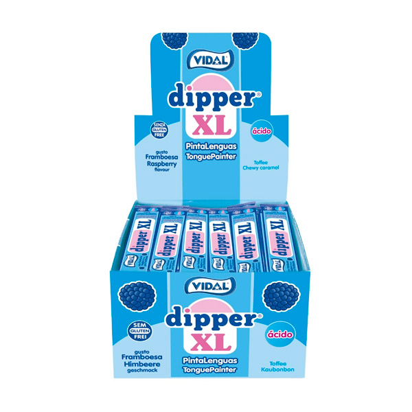 Dipper XL Pintalenguas Frambuesa 100 ud Vidal
