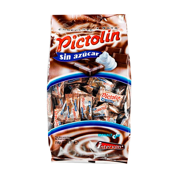Caramelos Pictolin chocolate nata s/a 1 kg Intervan