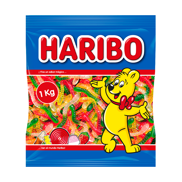 Gusanos brillo 1 kilo Haribo