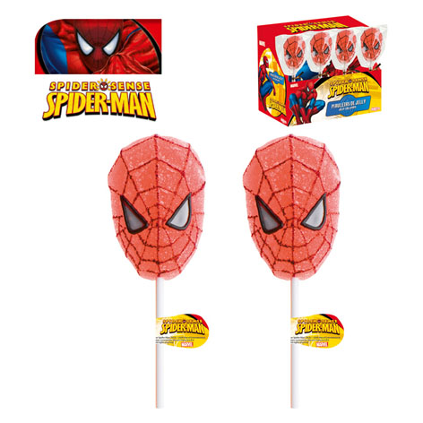 Piruletas Jelly Spiderman 12 U