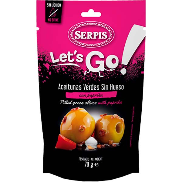 Aceitunas Let'S Go Paprika 70 g (8 ud)