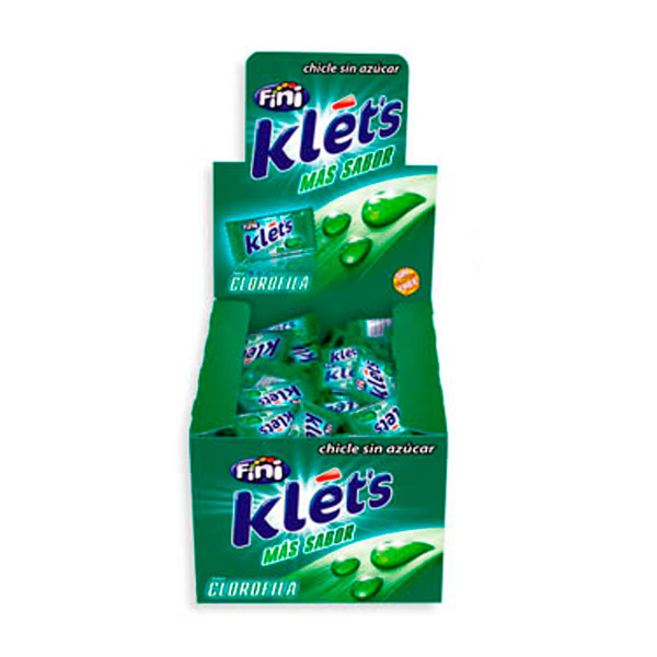 Chicle Klets clorofila sin azúcar 200 ud Fini