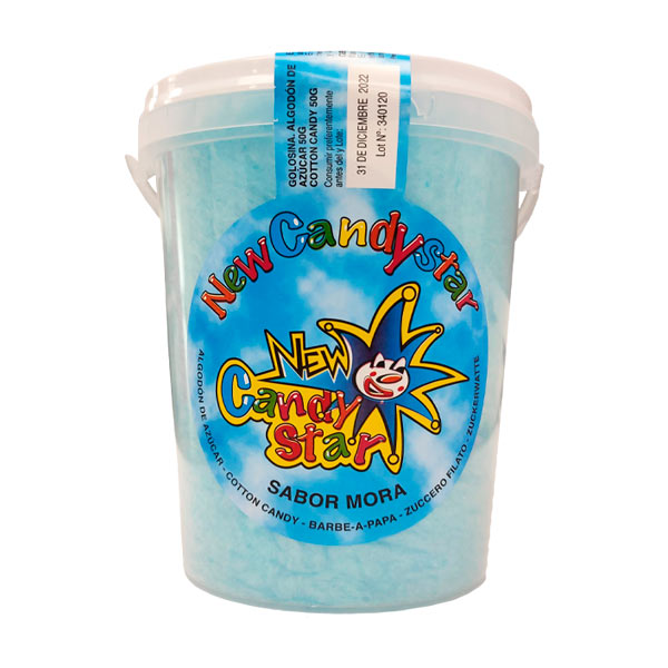 Algodon de azucar mora 50 g (6 ud) New Candy Star