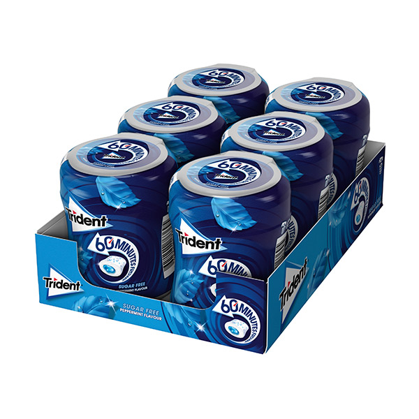 Trident 60 minutos Menta Bote 6 ud