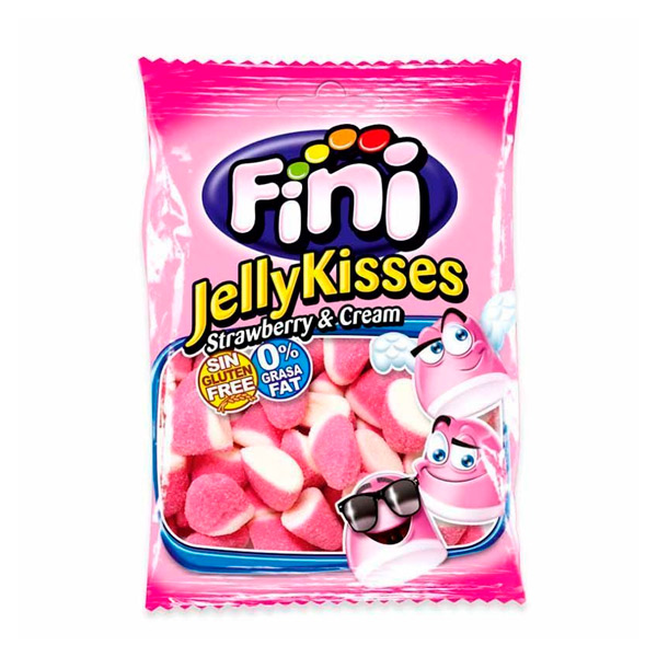 Besos fresa azúcar 90 g (12 ud) Fini