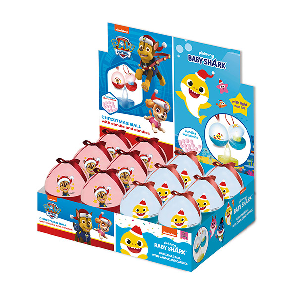 Bolas de Navidad Patrulla y Baby Shark 12 ud Dolci