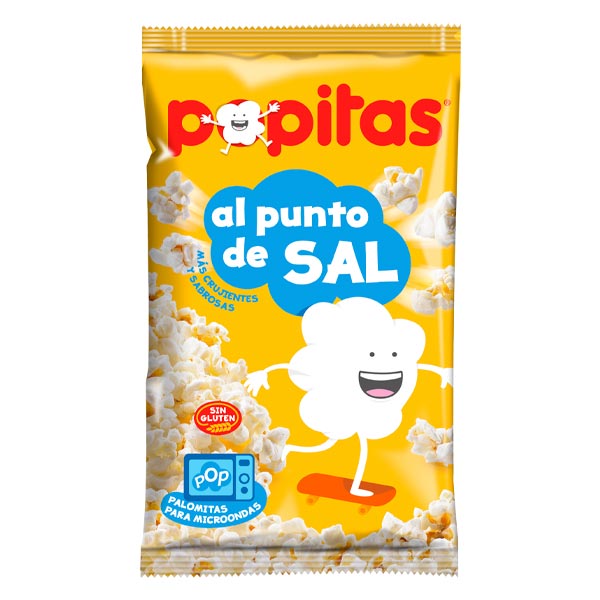 Popitas micro punto de sal 100 g (24 ud)