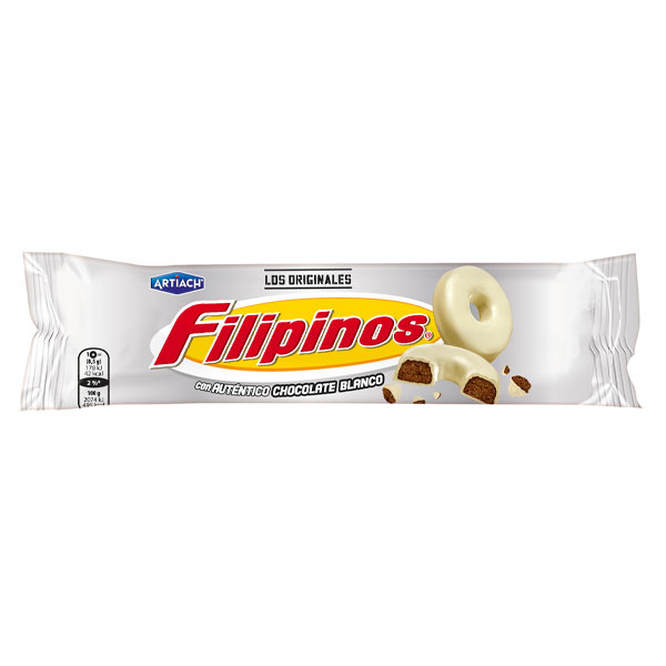 Filipinos sin marcar blanco 128 g (12 ud)