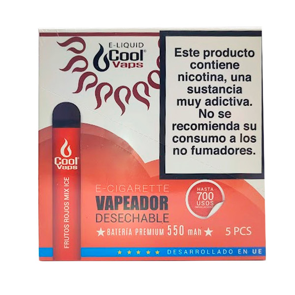 POD COOLVAPS FRUTOS ROJOS MIX 20 MG NIC 600 PF 5 UD