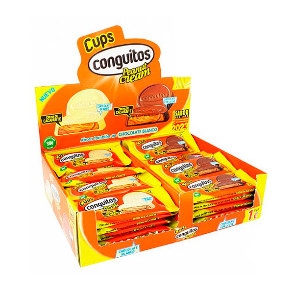 Lote Conguitos Cups blanco y leche 40 ud Lacasa