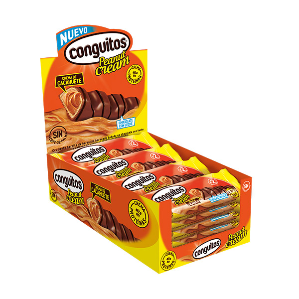 Conguitos barrita peanut cream duo 46 g (16 ud) Lacasa