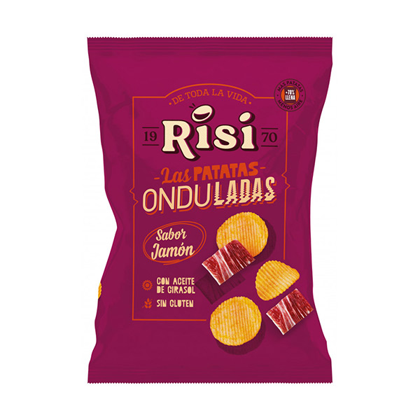 Ondulada Jamón Familiar 125 g (9 ud) Risi