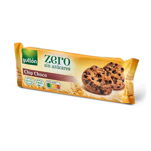 Galletas zero azúcar chip choco 125 g (12 ud) Gullon