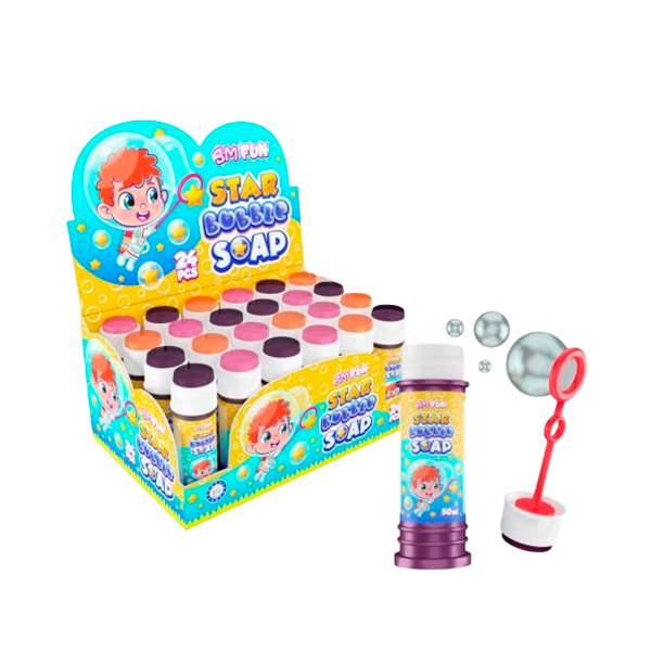 Pompero Fun Star Bubble Soap 50 ml (24 ud) Disgo