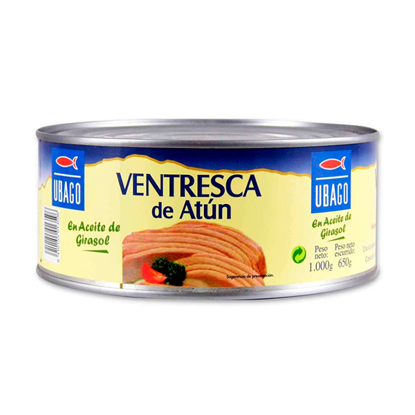 Ventresca de atún claro 1 kg (6 ud) Ubago