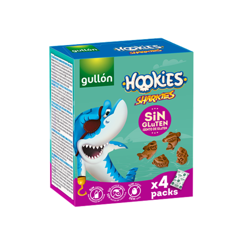 [18410376075783] Mini galletas Hookies Sharkies Sin Gluten (4 ud) Gullon