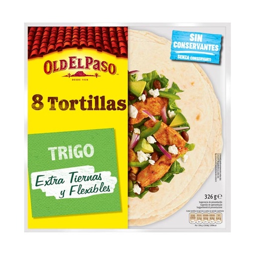 [8727200700067] Tortillas de trigo pack 8 (12 ud) Old el Paso