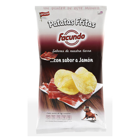 [18413671015393] Patatas Jamon 60grx12u Facundo