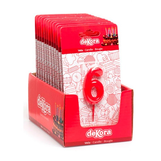 [8435035191164] Vela De Cumpleaños Número 6