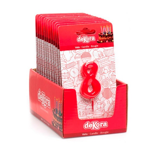 [8435035191188] Vela De Cumpleaños Número 8