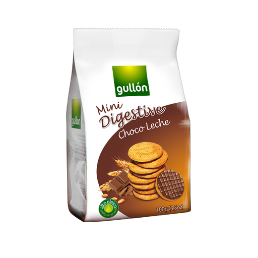[18410376048343] Galletas Mini Digestive Choco Leche 160 g (10 ud) Gullon