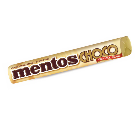 [4602606010266] Mentos Choco Blanco 24u