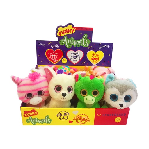[5050565366375] Peluches Funny Animals 12 ud Lekkerland