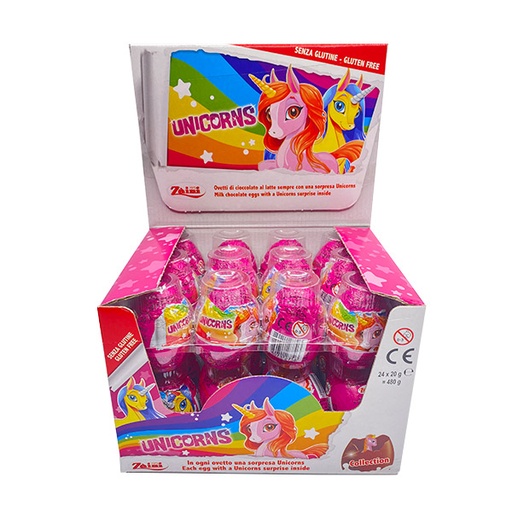 [8004735105810] Huevos Chocolate Unicornio 24 ud Bip Candy