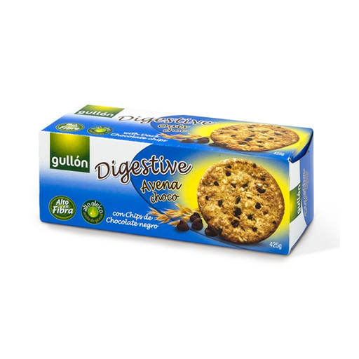 [18410376026969] Galletas Digestive Avena Choco 425 g (15 ud) Gullon
