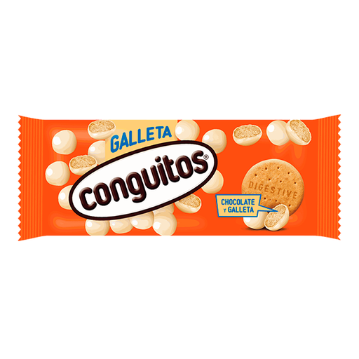 [8410740923323] Conguitos galleta blanco 50g (14ud) Lacasa